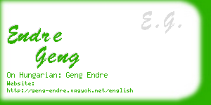 endre geng business card